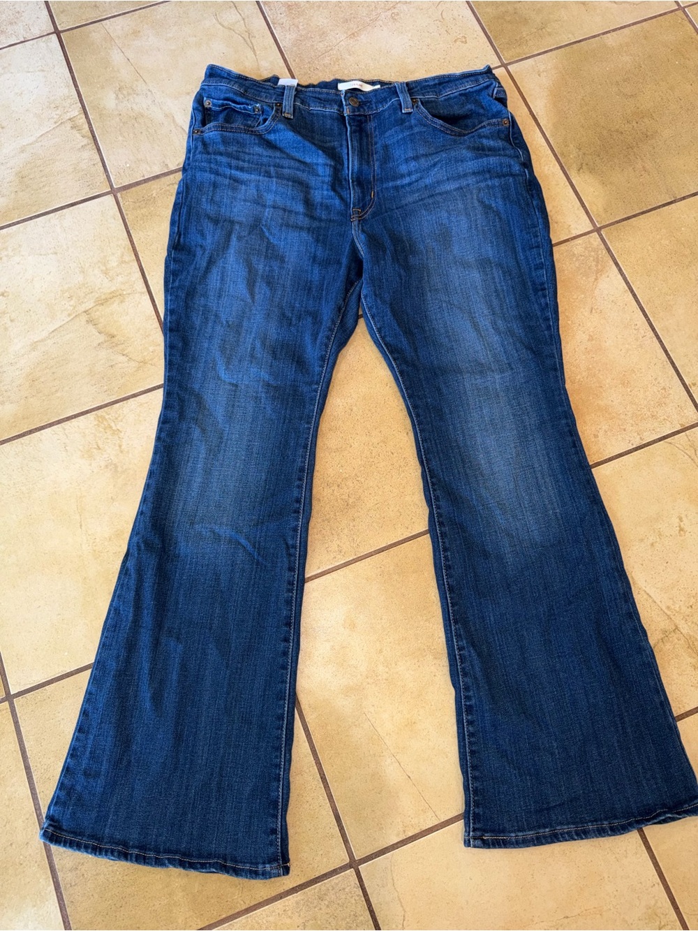 Classic Women's Dark Blue Bootcut Jeans